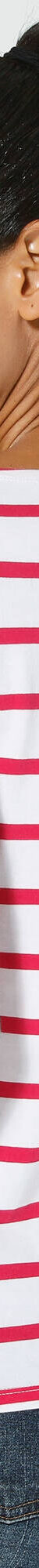 T-shirt marinière manches longues, coton biologique(**) (blanc / framboise) T-shirt marinière manches longues, coton biologique(**) (blanc / framboise)
